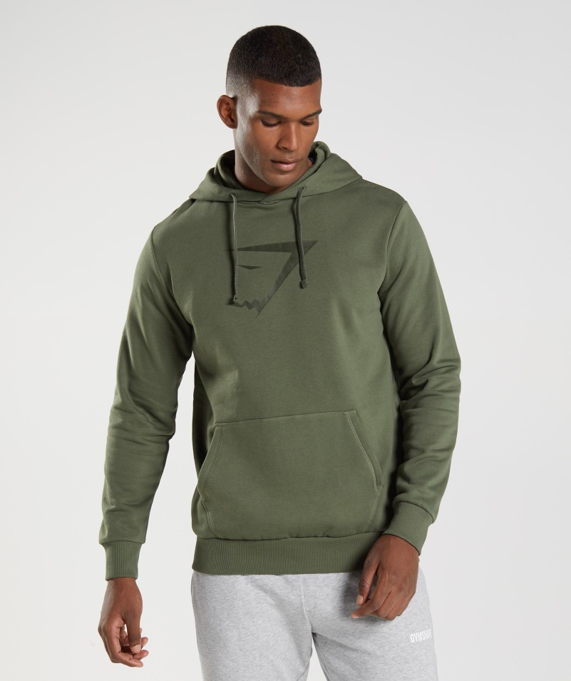 Gymshark Sharkhead Výplň Mikina S Kapucňou Jadro Olivová