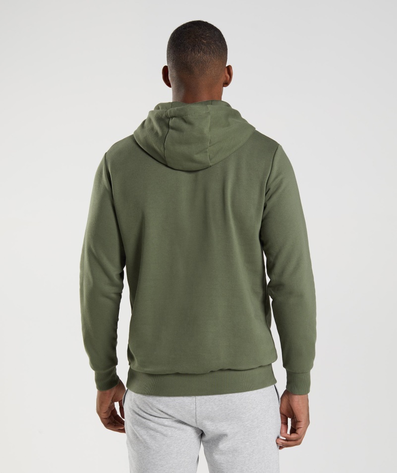 Gymshark Sharkhead Výplň Mikina S Kapucňou Jadro Olivová