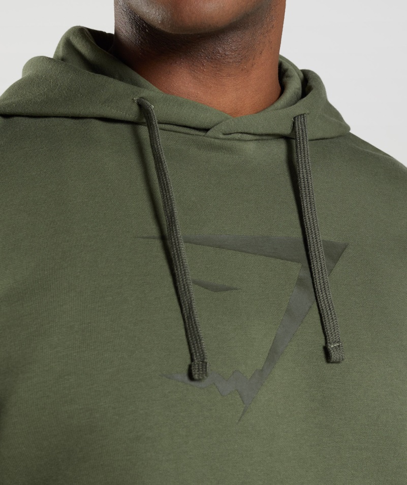 Gymshark Sharkhead Výplň Mikina S Kapucňou Jadro Olivová