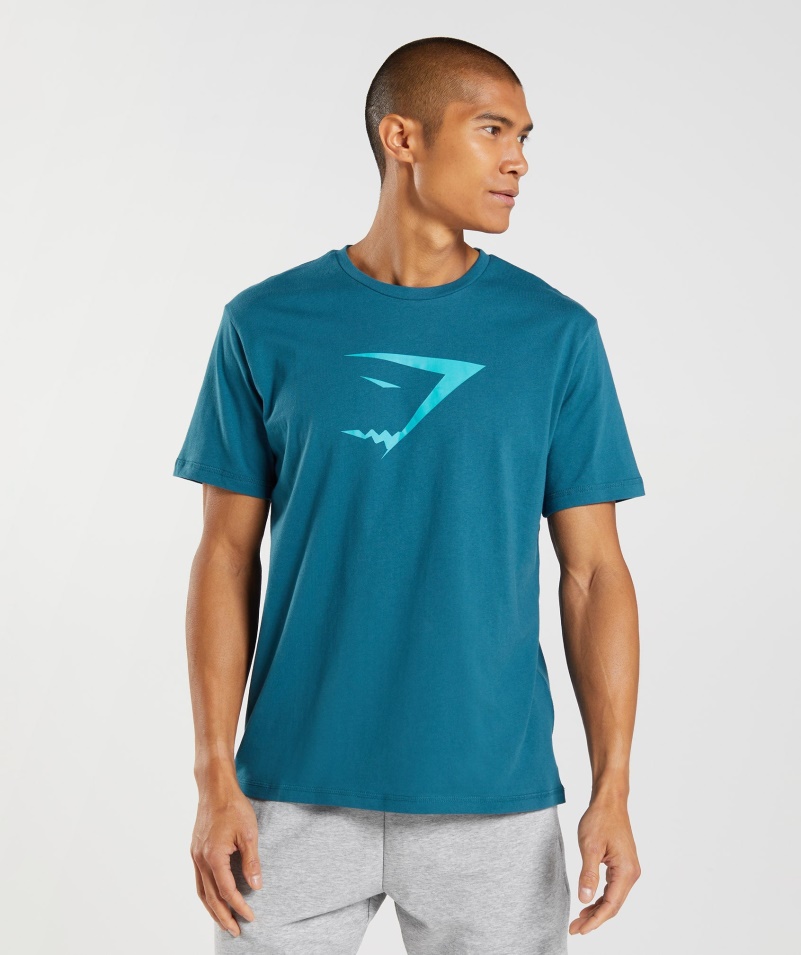 Gymshark Sharkhead Tričko S Výplňou Atlantic Blue