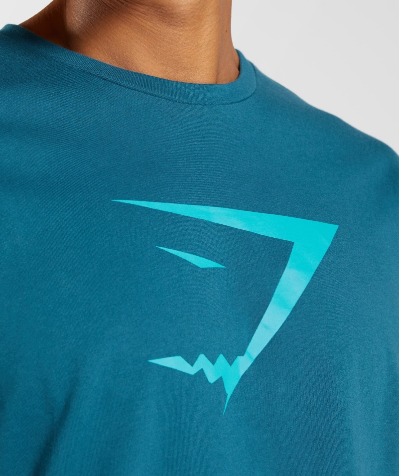 Gymshark Sharkhead Tričko S Výplňou Atlantic Blue