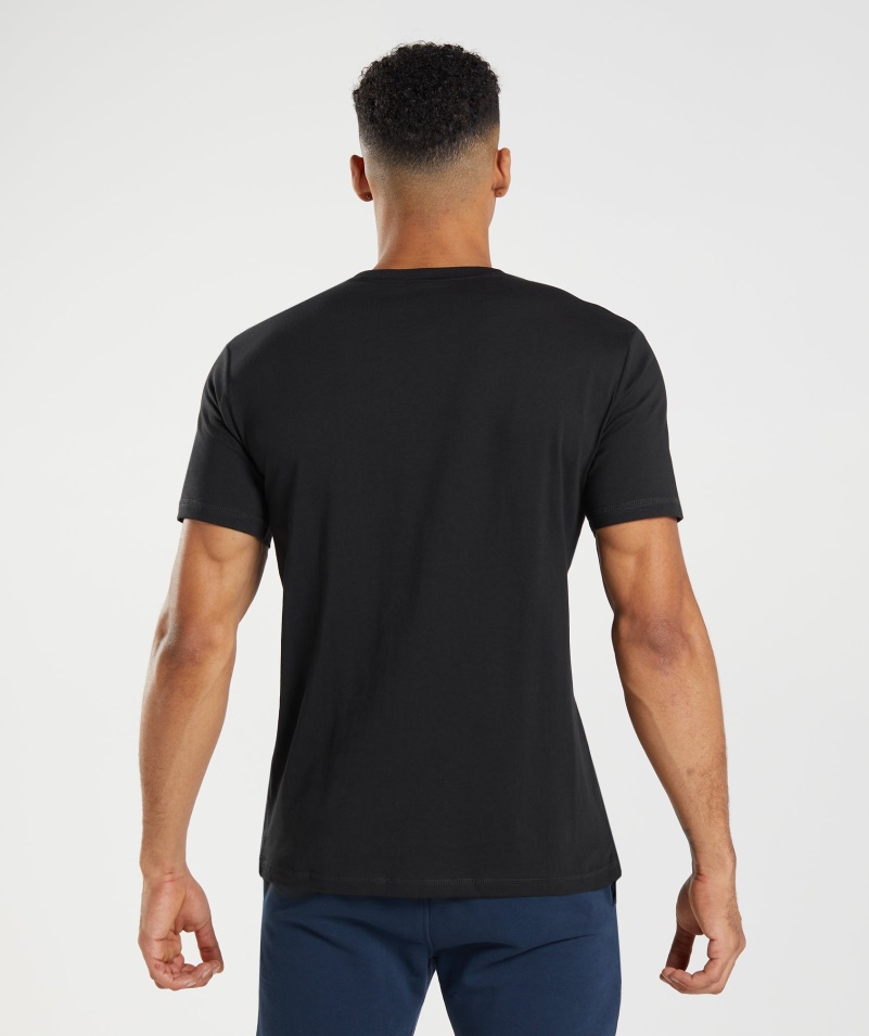 Gymshark Sharkhead Tričko S Výplňou čierne