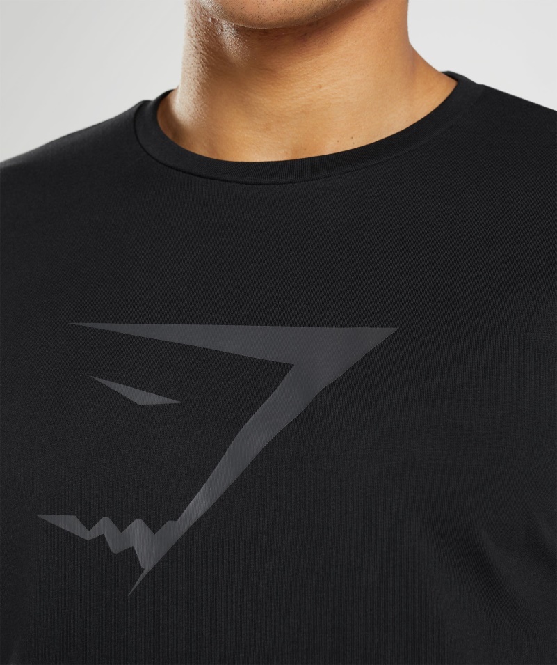 Gymshark Sharkhead Tričko S Výplňou čierne