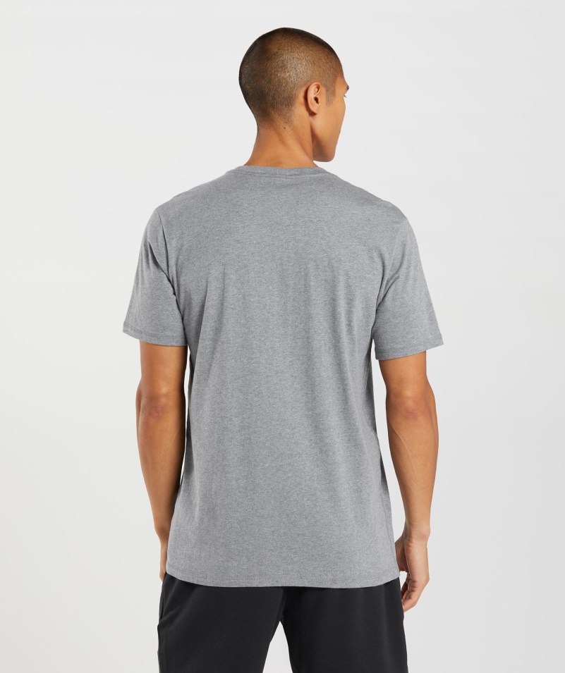 Gymshark Sharkhead Tričko S Výplňou Charcoal Gray Marl