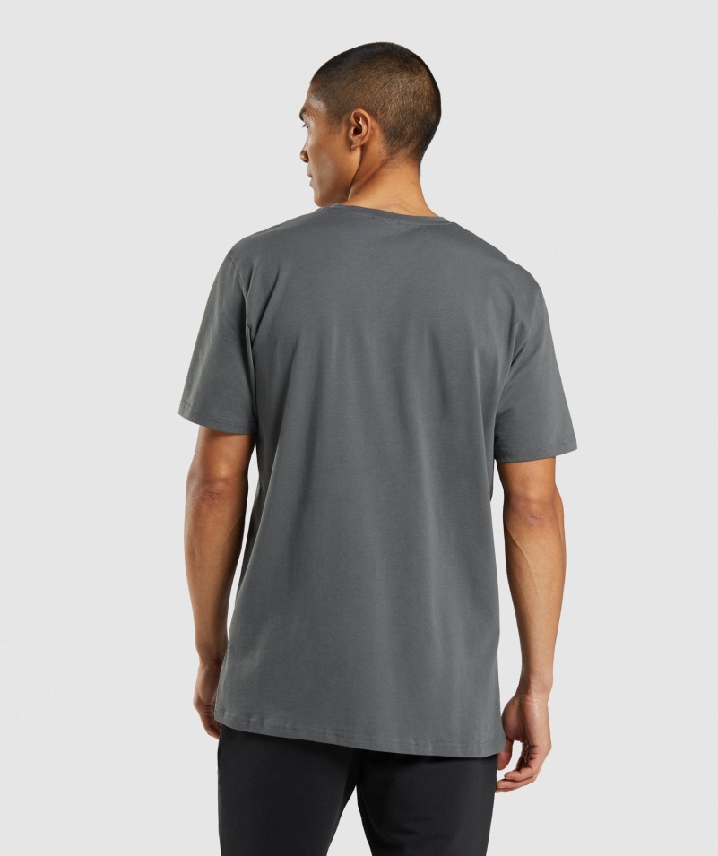Gymshark Sharkhead Výplň Tričko Uhlie