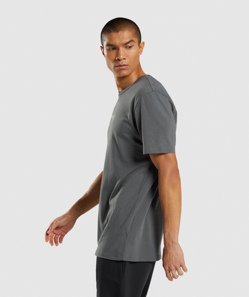 Gymshark Sharkhead Výplň Tričko Uhlie