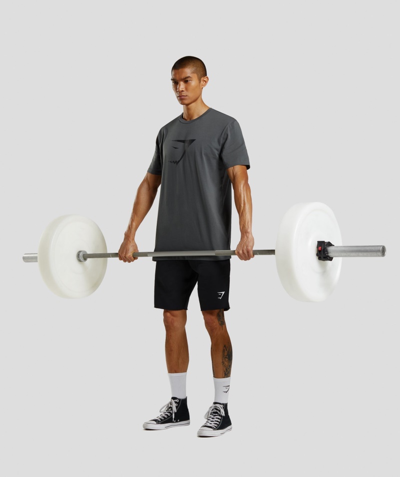 Gymshark Sharkhead Výplň Tričko Uhlie