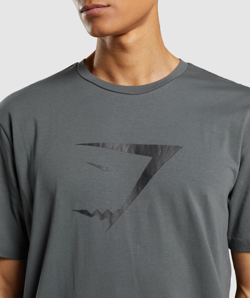 Gymshark Sharkhead Výplň Tričko Uhlie