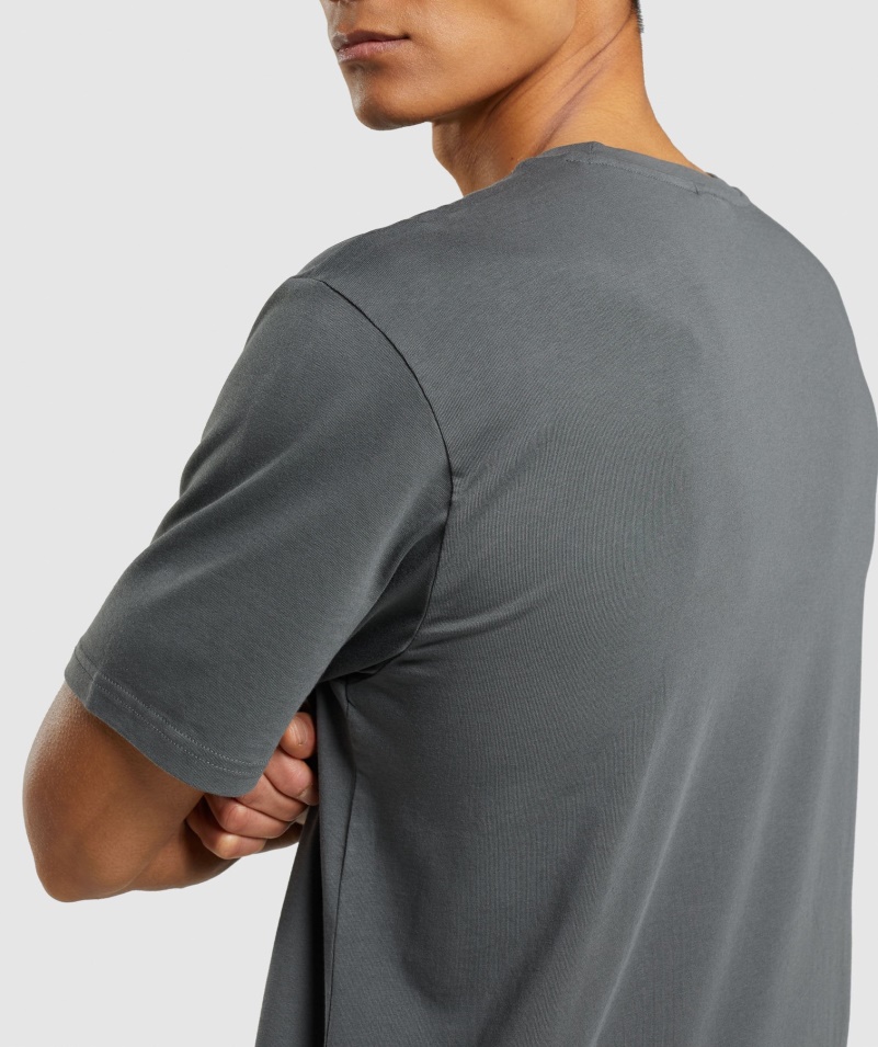 Gymshark Sharkhead Výplň Tričko Uhlie
