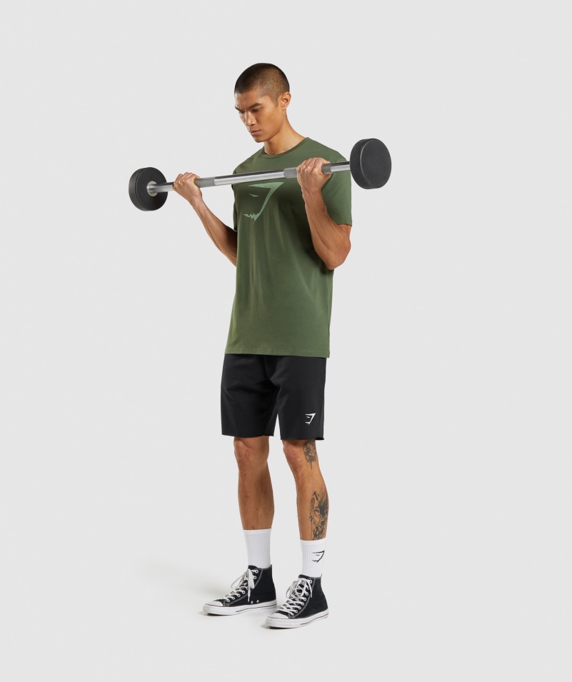 Gymshark Sharkhead Tričko S Výplňou Zelené