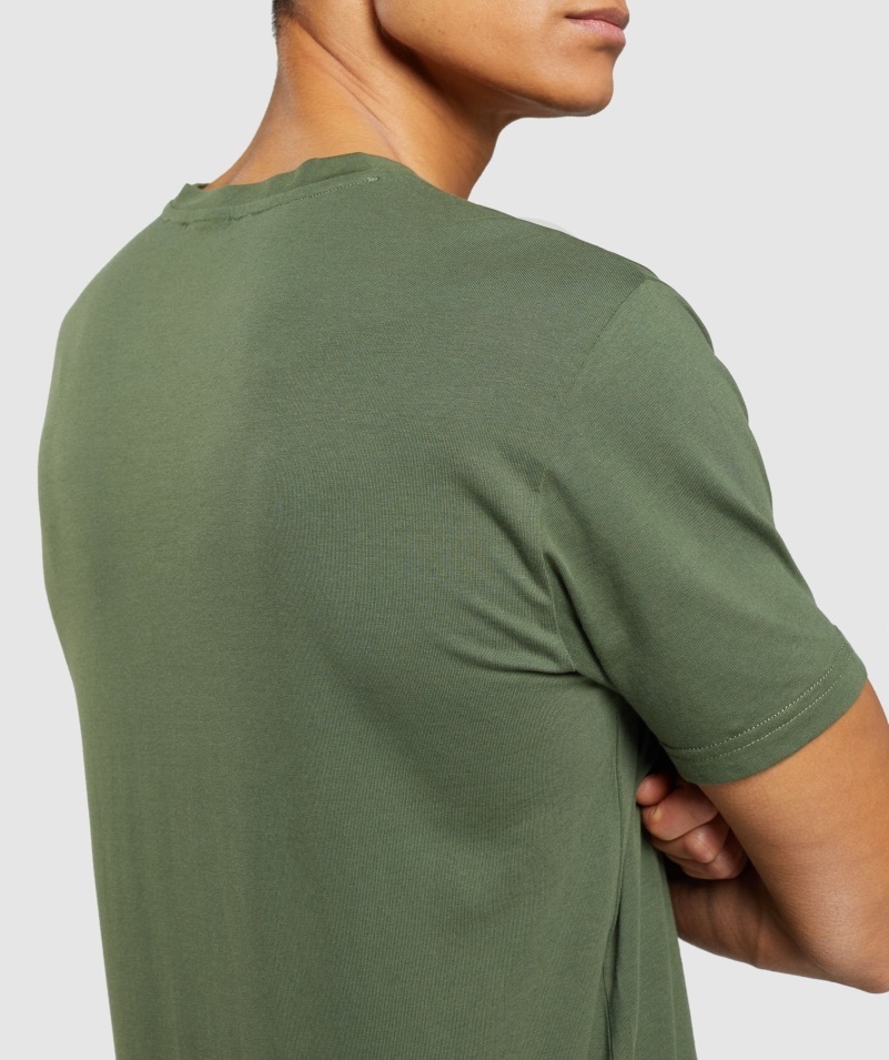 Gymshark Sharkhead Tričko S Výplňou Zelené