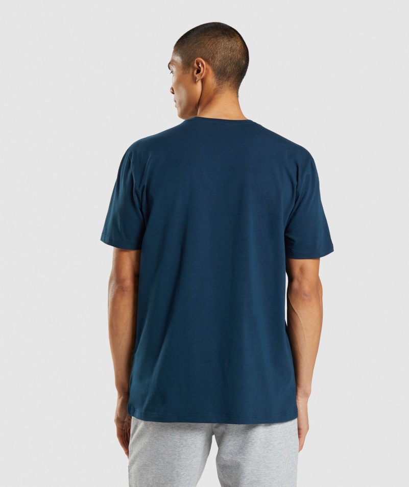 Gymshark Sharkhead Tričko S Výplňou V Námorníckej Farbe