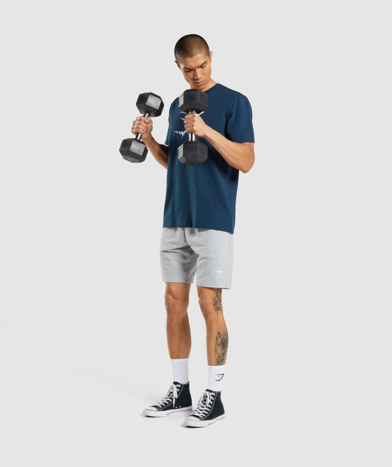 Gymshark Sharkhead Tričko S Výplňou V Námorníckej Farbe
