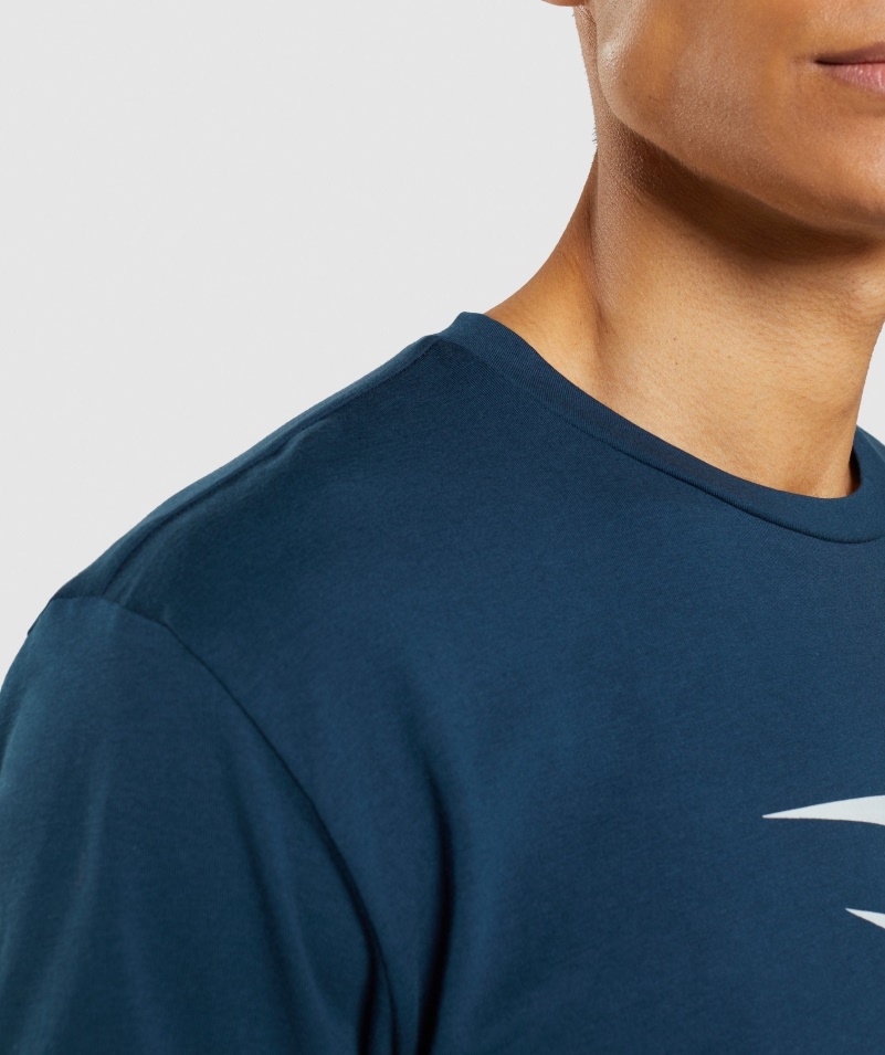 Gymshark Sharkhead Tričko S Výplňou V Námorníckej Farbe