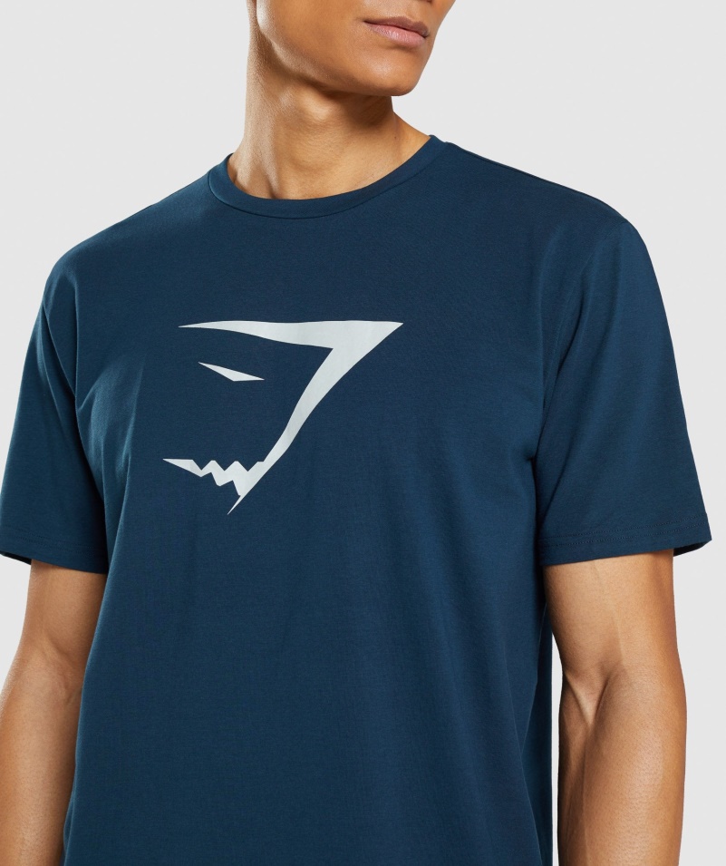 Gymshark Sharkhead Tričko S Výplňou V Námorníckej Farbe