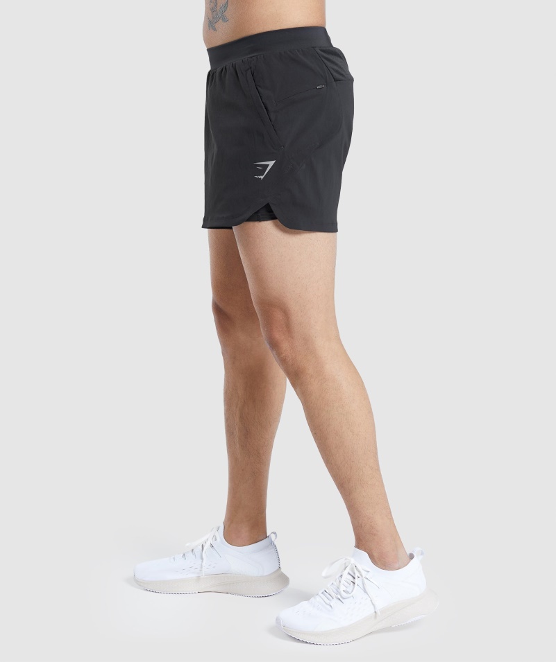 Gymshark Speed Evolve 3" 2v1 šortky čierne