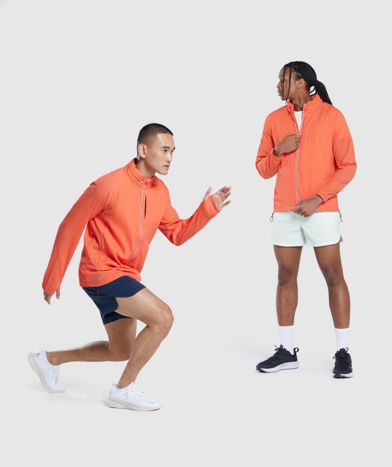 Gymshark Speed Evolve Vetrovka Papaya Oranžová