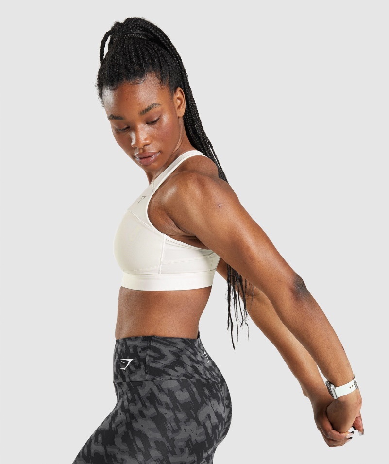 Gymshark Speed športová Podprsenka Kokosová Biela