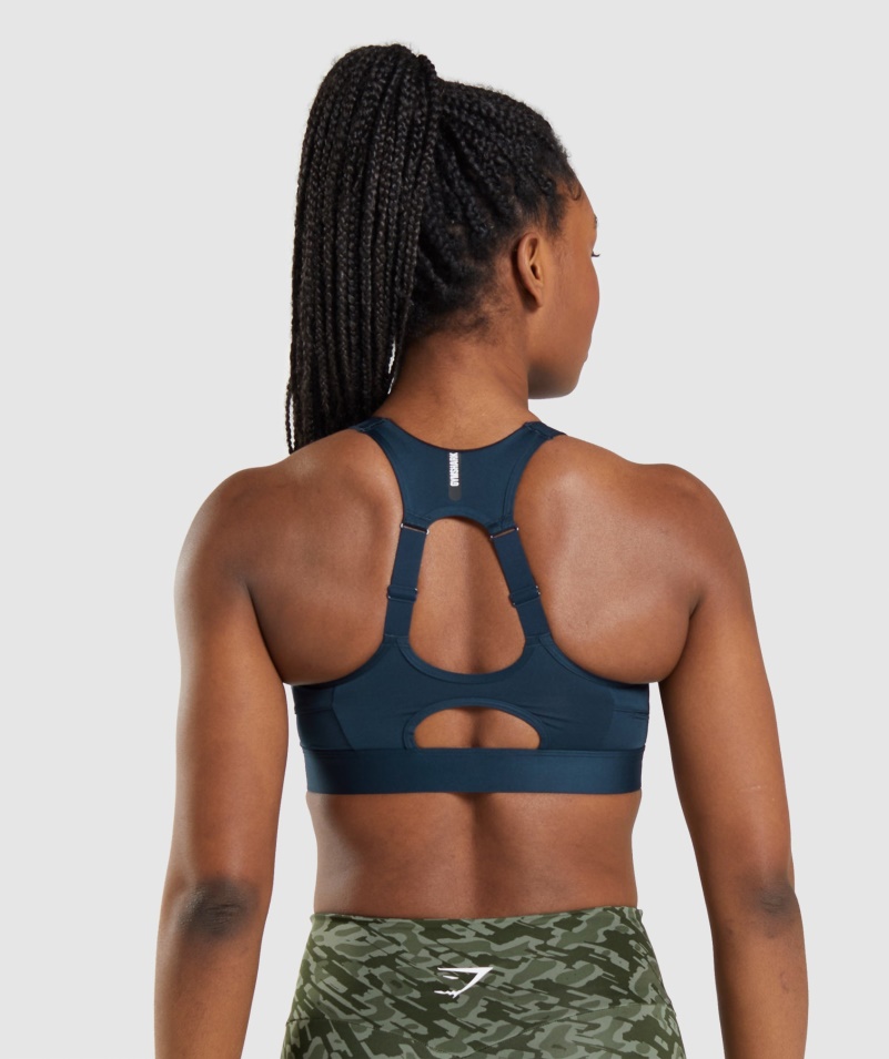 Gymshark Speed Sports Podprsenka Námornícka