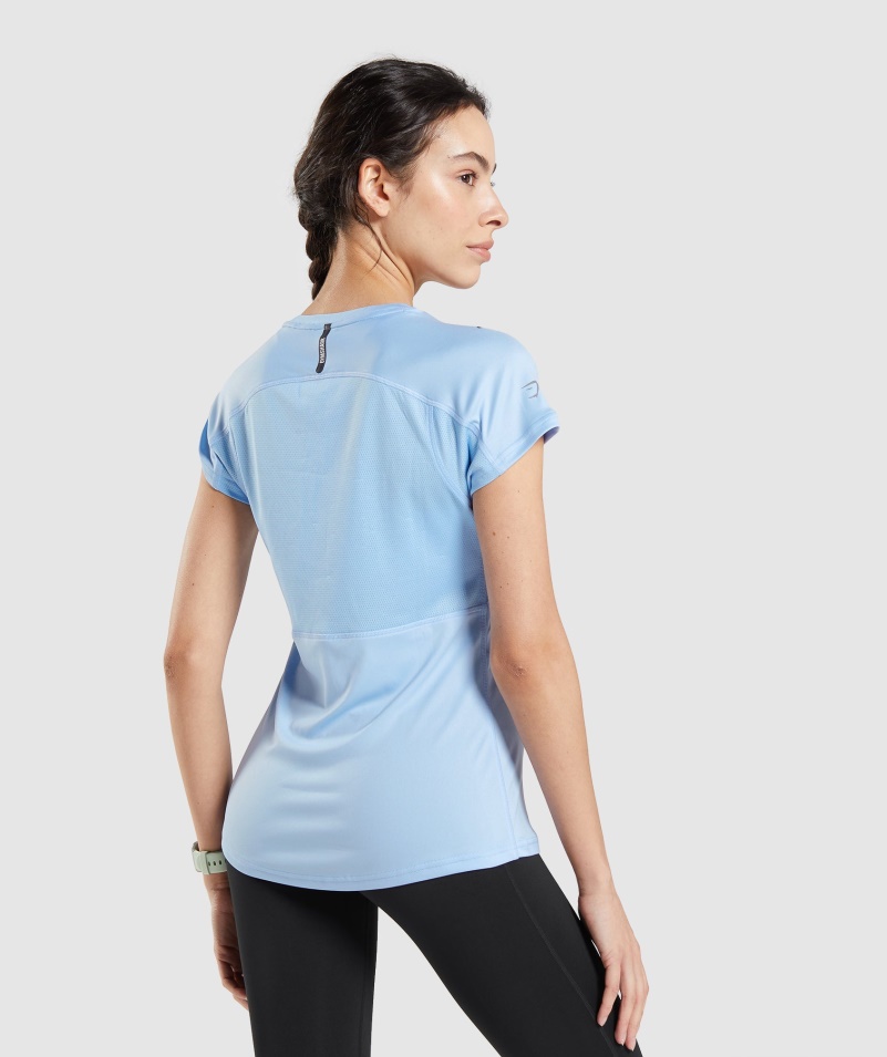 Gymshark Speed Tričko Moonstone Blue