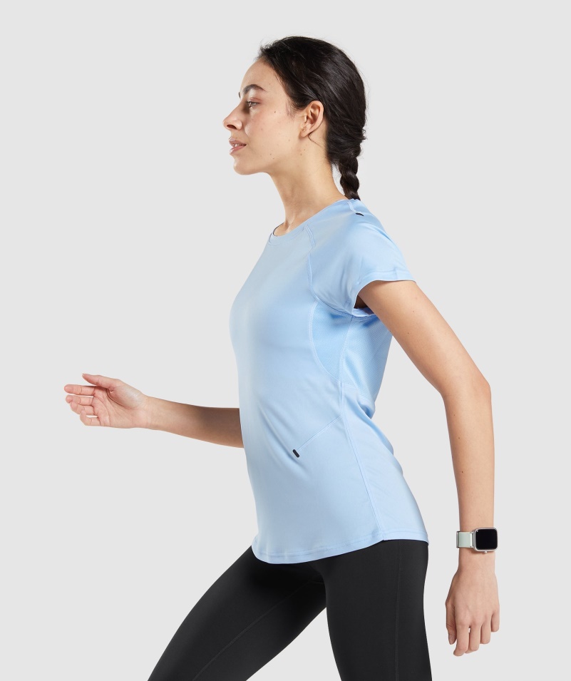 Gymshark Speed Tričko Moonstone Blue