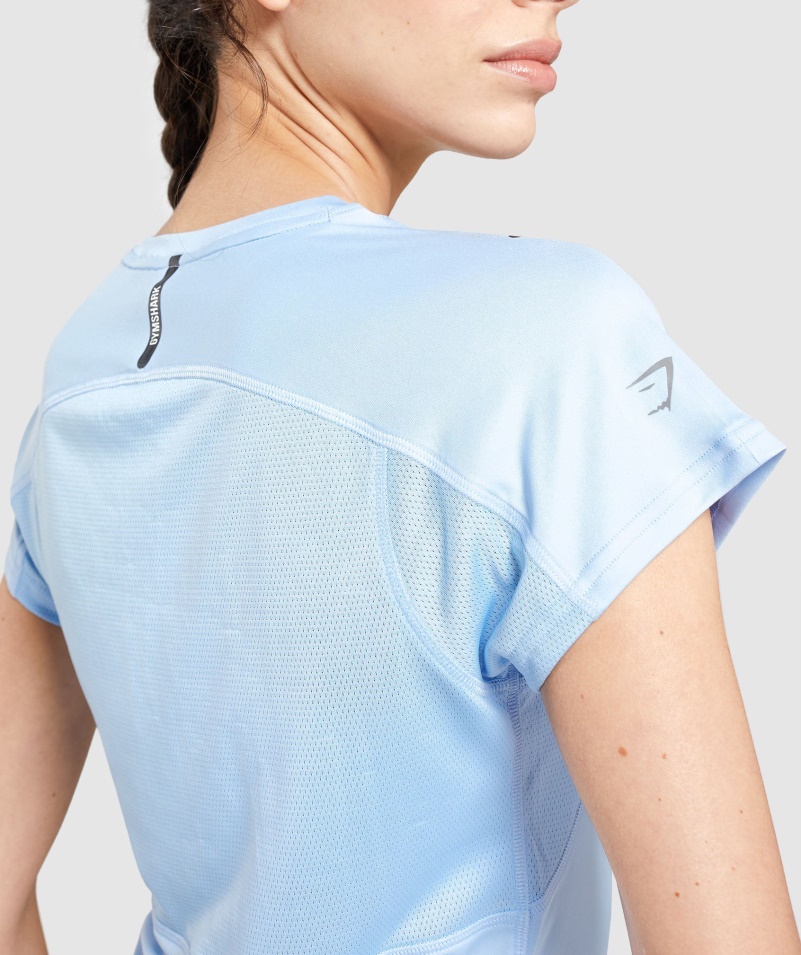 Gymshark Speed Tričko Moonstone Blue