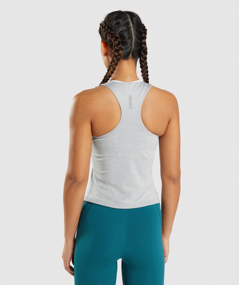 Gymshark Speed Tank Dymová Sivozelená Opuka
