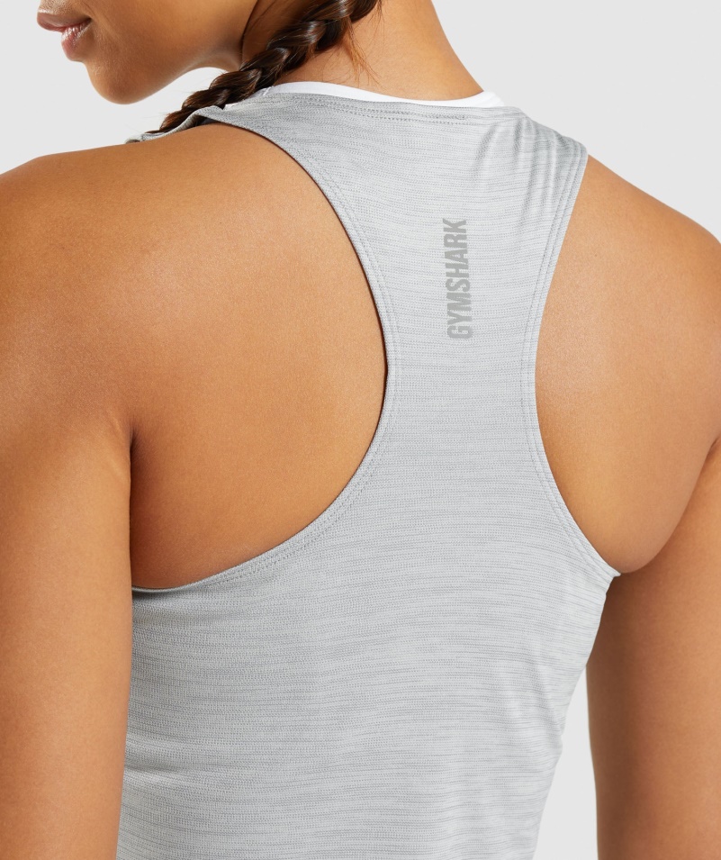 Gymshark Speed Tank Dymová Sivozelená Opuka