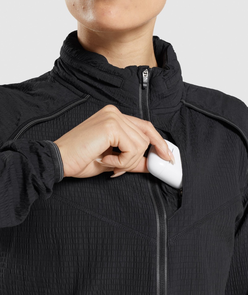 Gymshark Rýchlosť Vetrovka čierne ženy
