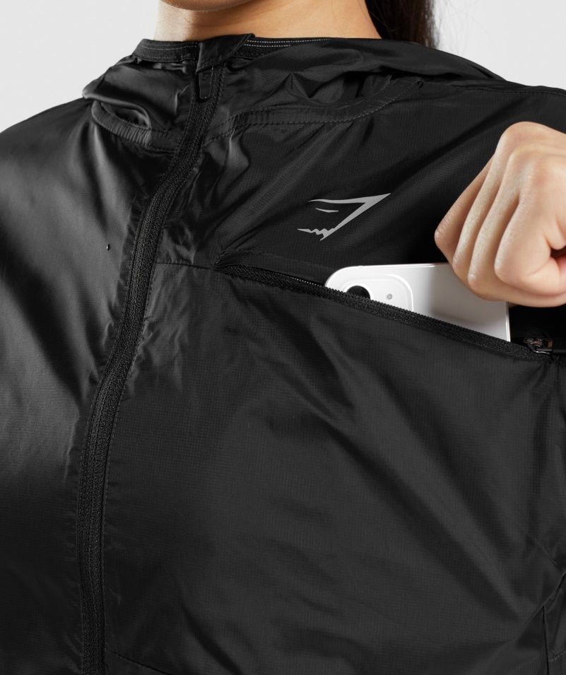 Gymshark Speed Vetrovka čierna