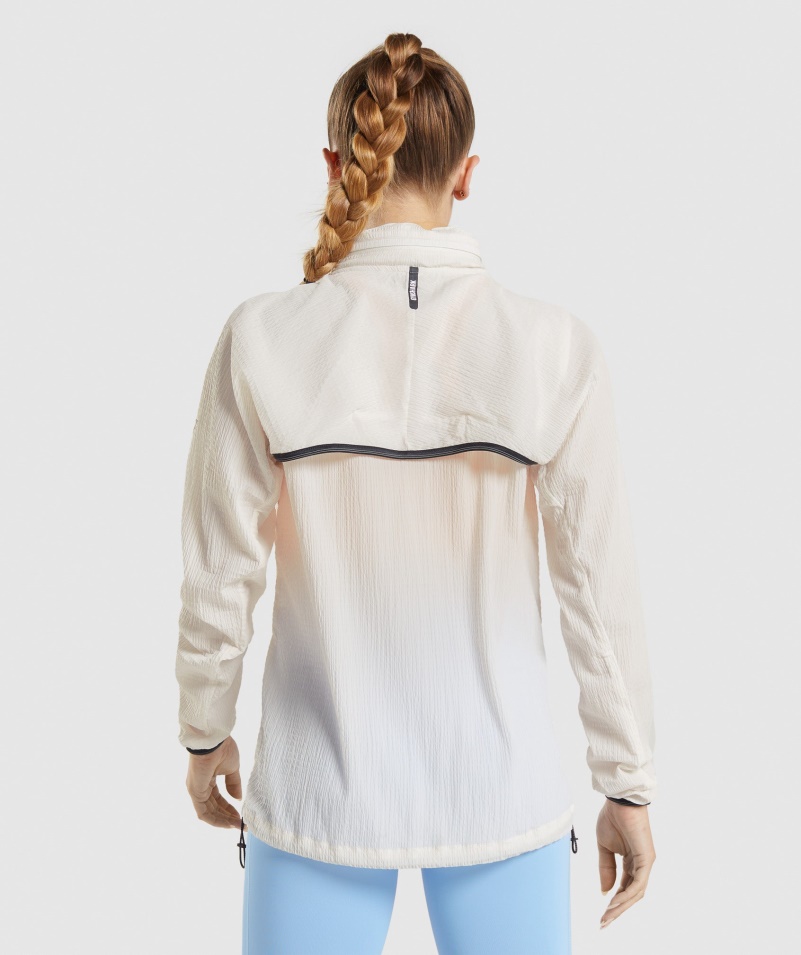 Gymshark Speed Vetrovka Kokosová Biela