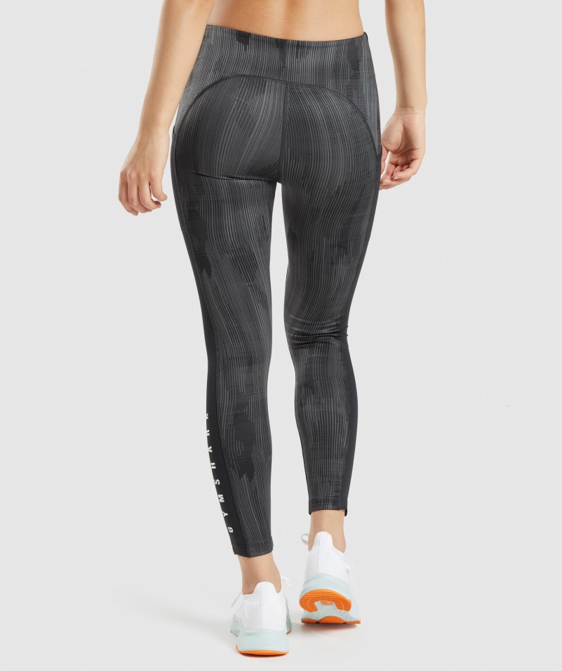športové Legíny Gymshark S čiernou Potlačou