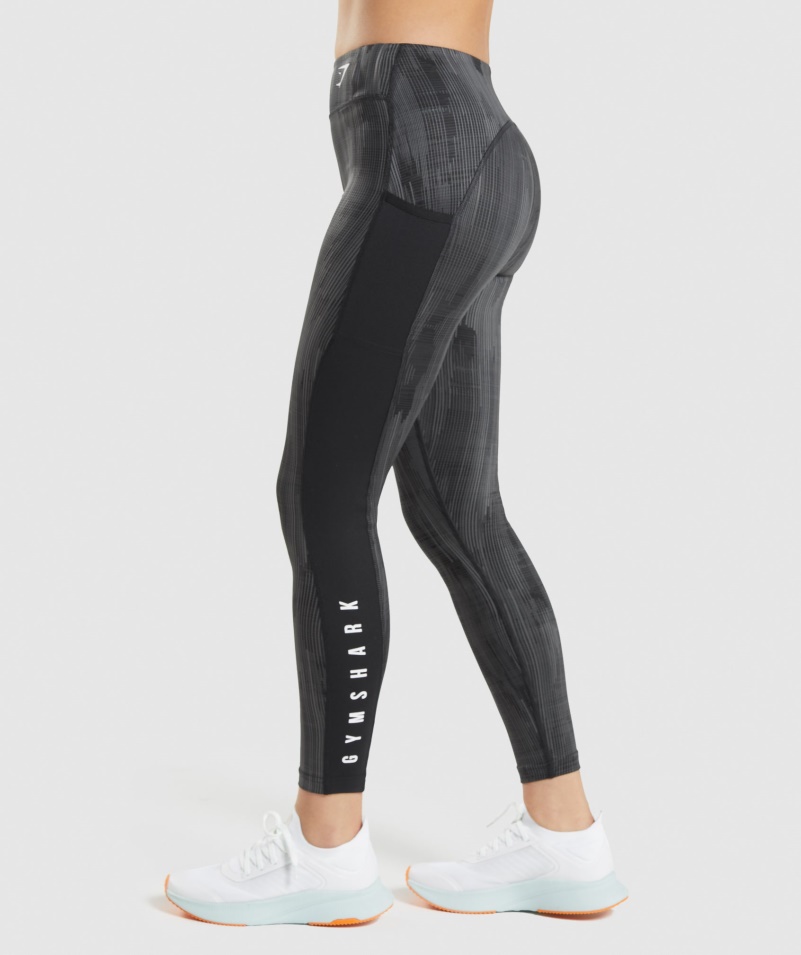 športové Legíny Gymshark S čiernou Potlačou