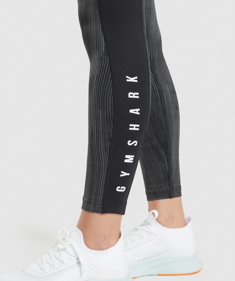 športové Legíny Gymshark S čiernou Potlačou