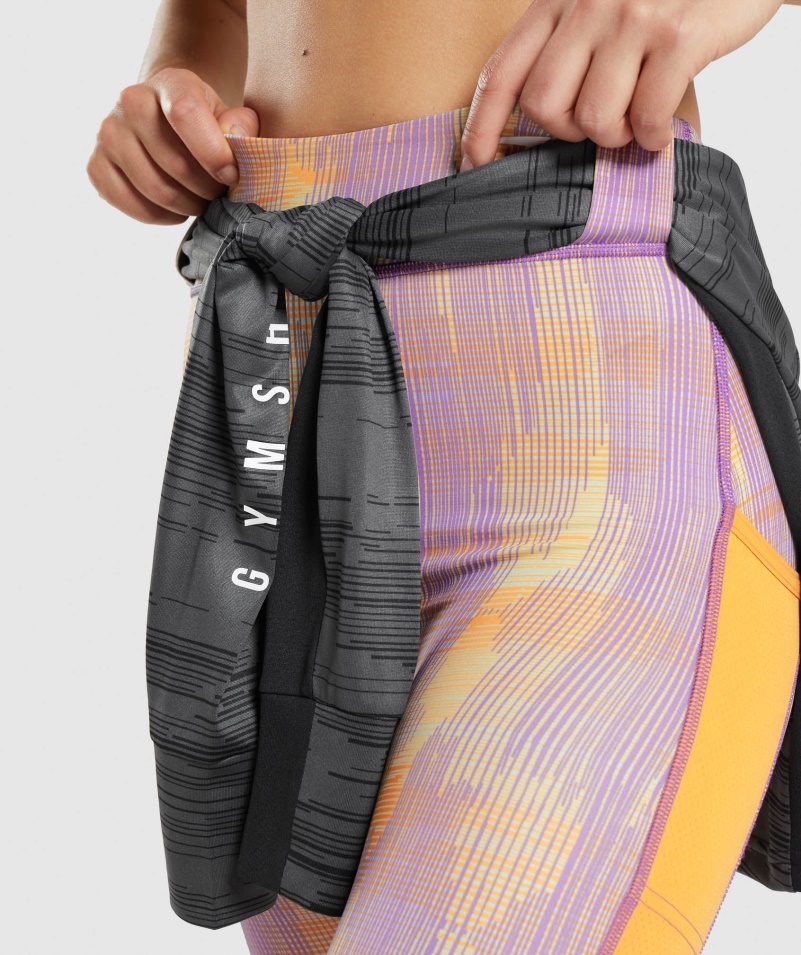 športové Legíny Gymshark S Oranžovou Potlačou