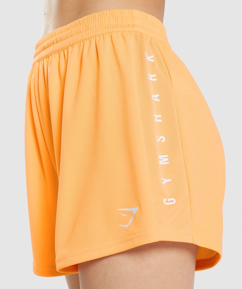 Gymshark športové Voľné šortky Marhuľová Oranžová