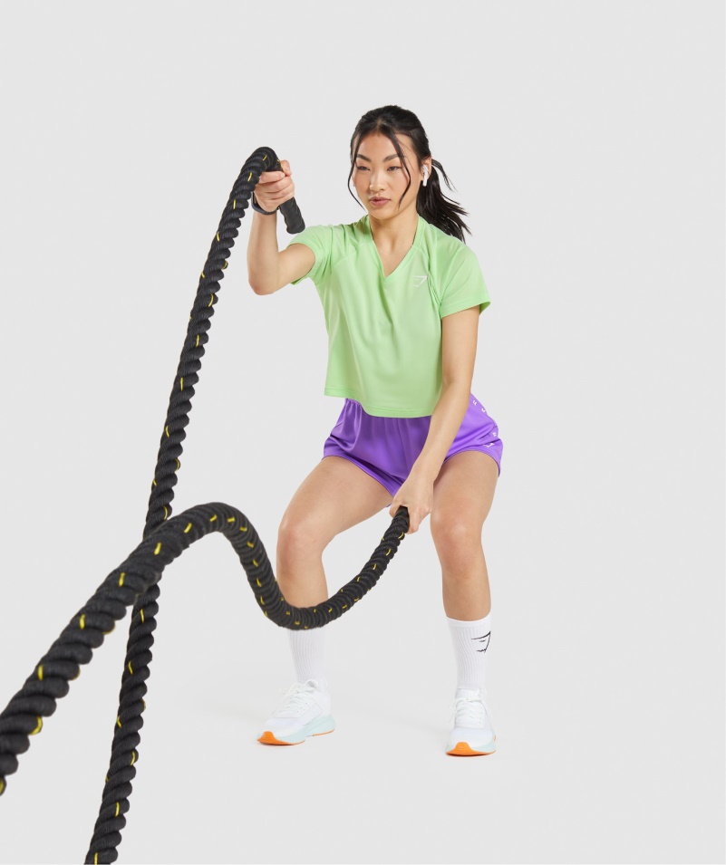 Gymshark športové Midi Tričko Bali Zelené