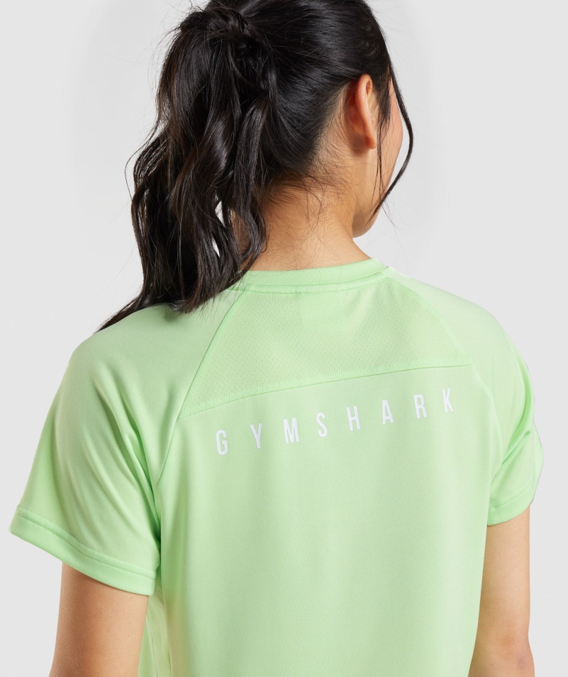 Gymshark športové Midi Tričko Bali Zelené