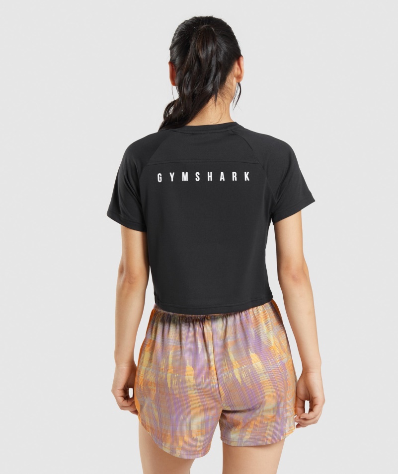 Gymshark športové Midi Tričko čierne