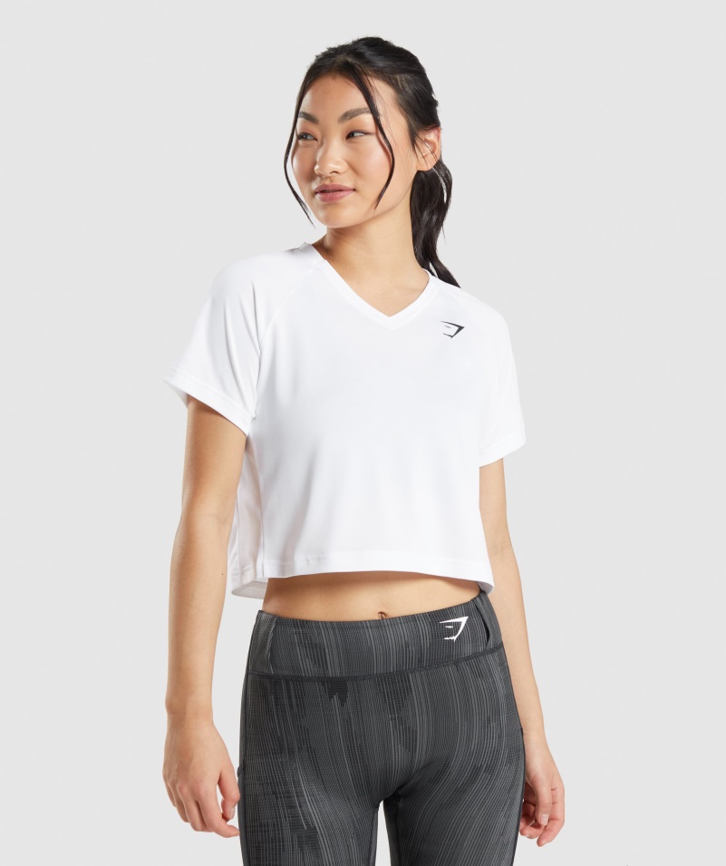 Gymshark športové Midi Tričko Biele