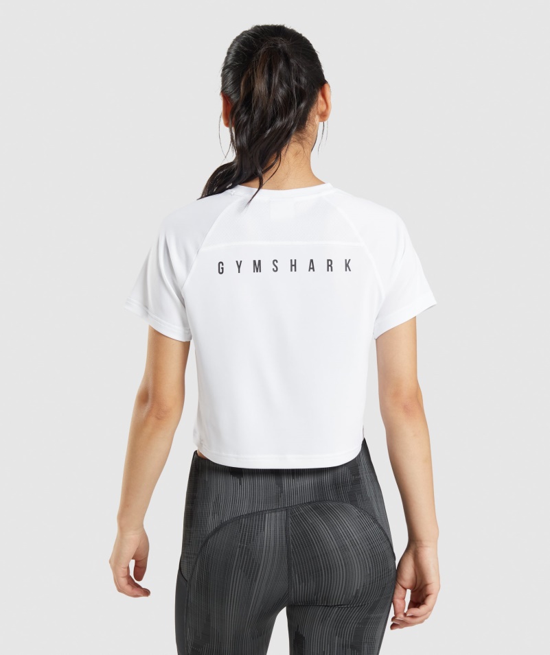 Gymshark športové Midi Tričko Biele