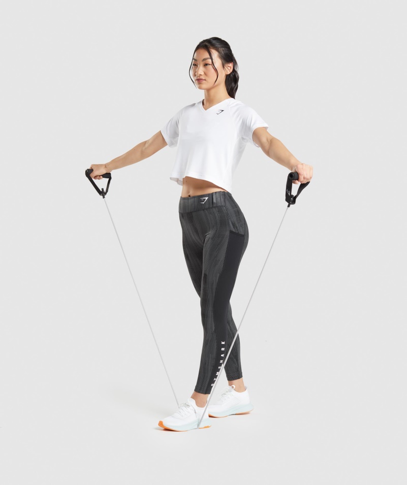 Gymshark športové Midi Tričko Biele