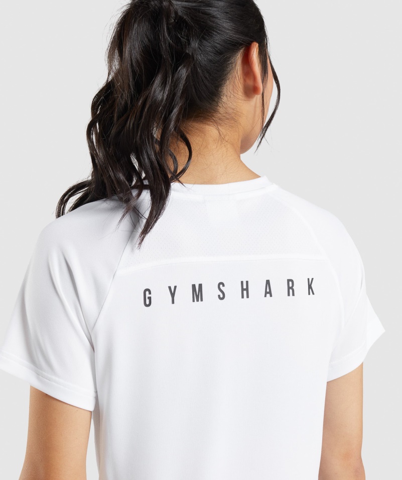 Gymshark športové Midi Tričko Biele