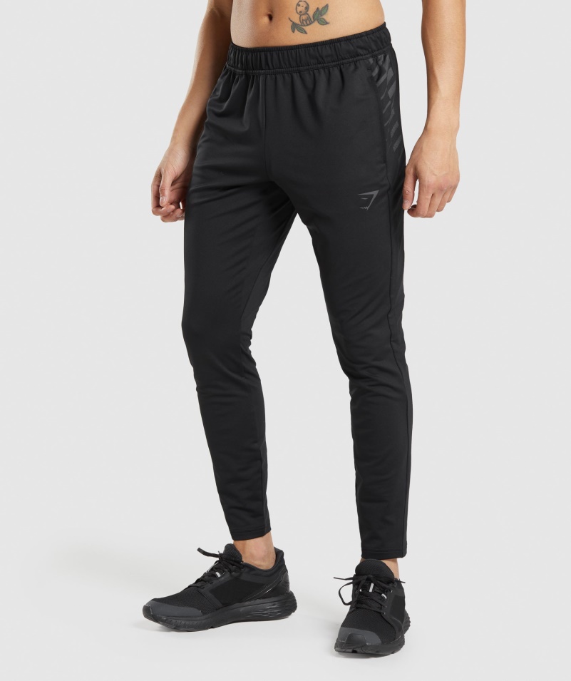 Gymshark športové Pruhované Joggers čierne
