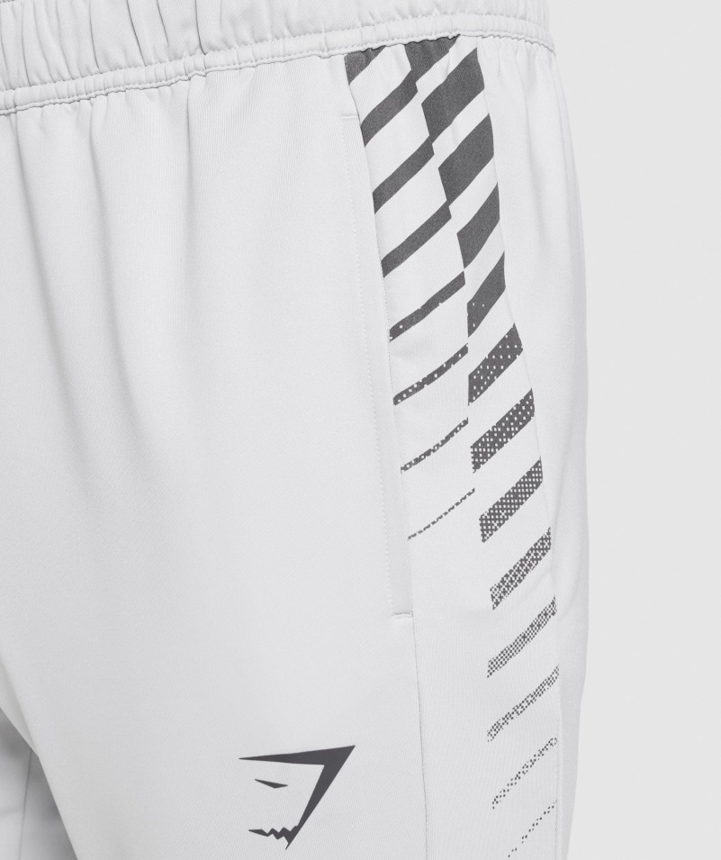 Gymshark športové Pruhované Joggery Svetlosivé