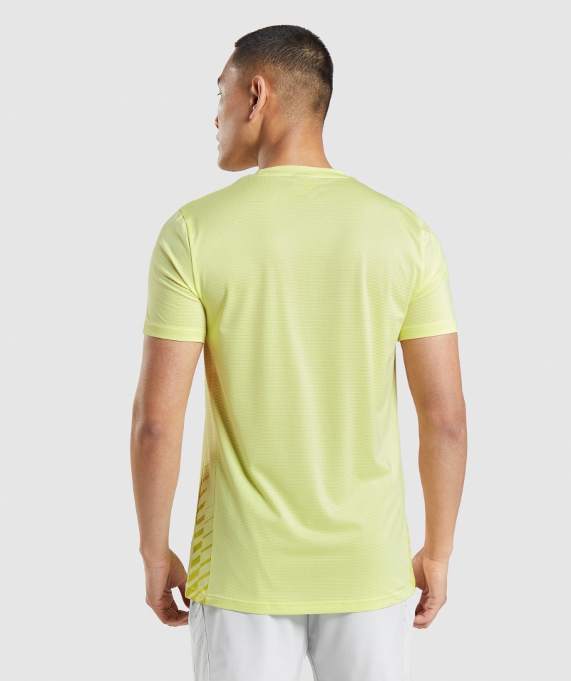 Gymshark športové Pruhované Tričko Svetluška Zelená