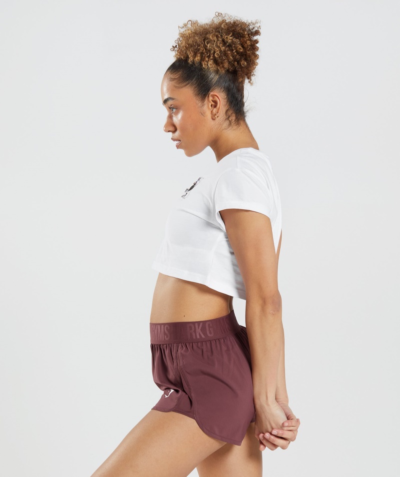 Gymshark Sticker Pack Crop Tee White