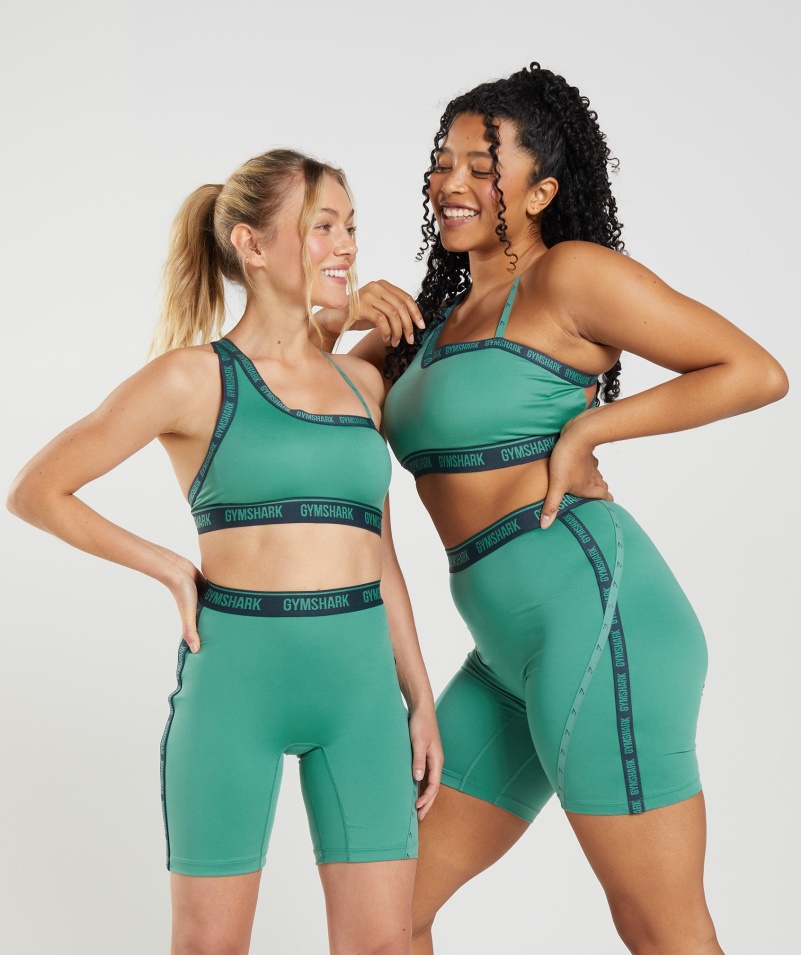 Gymshark Strike športová Podprsenka Alpská Zeleno-námorná
