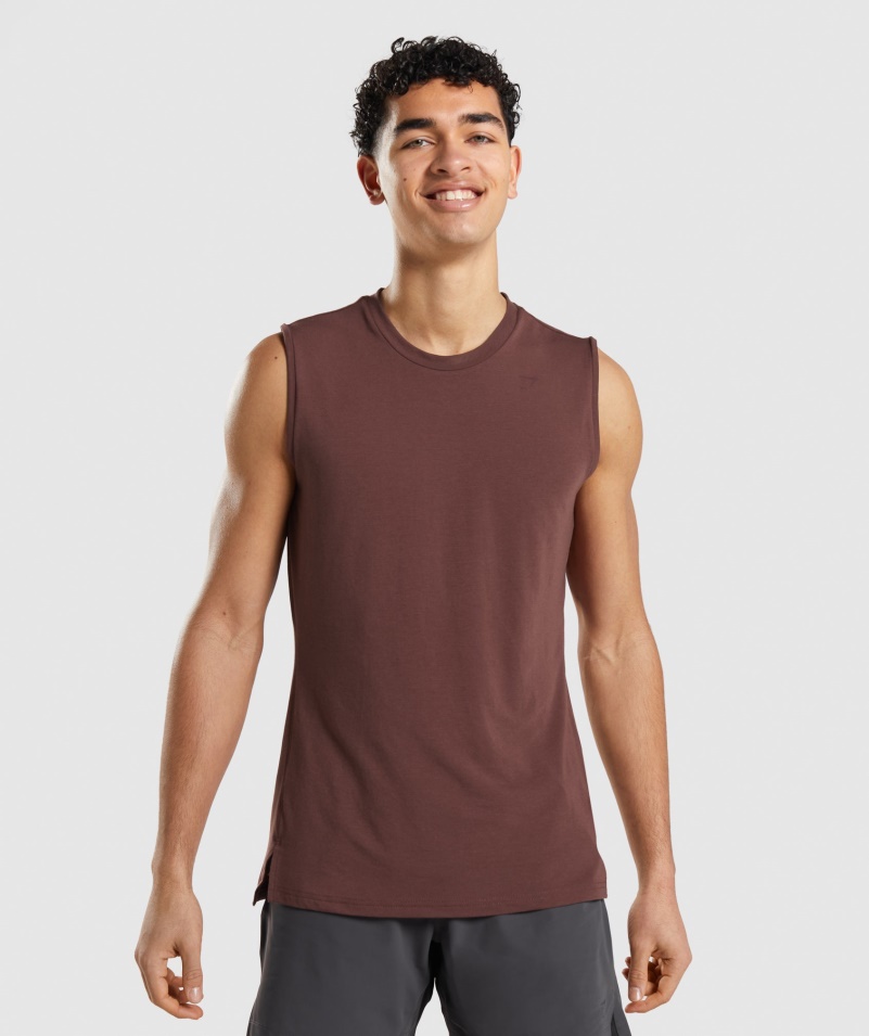Gymshark Studio Amplifikovať Tank čerešňovo Hnedý