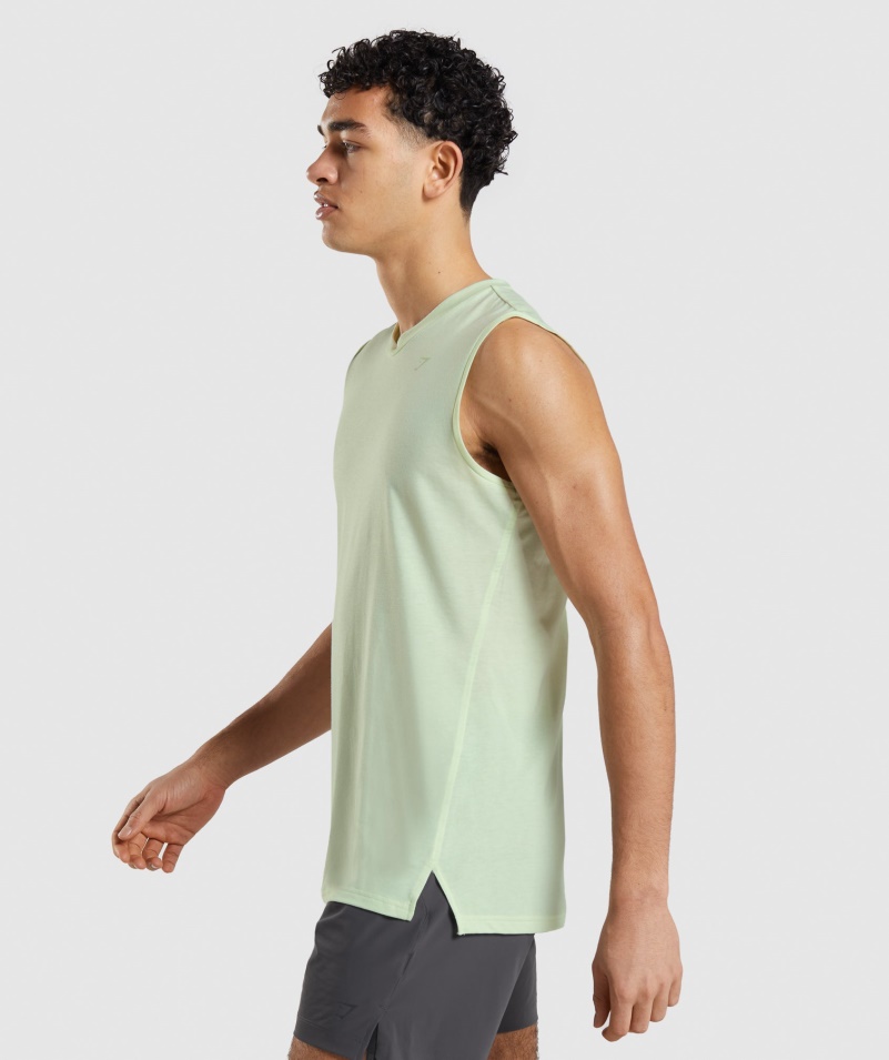 Gymshark Studio Zosilniť Tank Uhorka Zelená